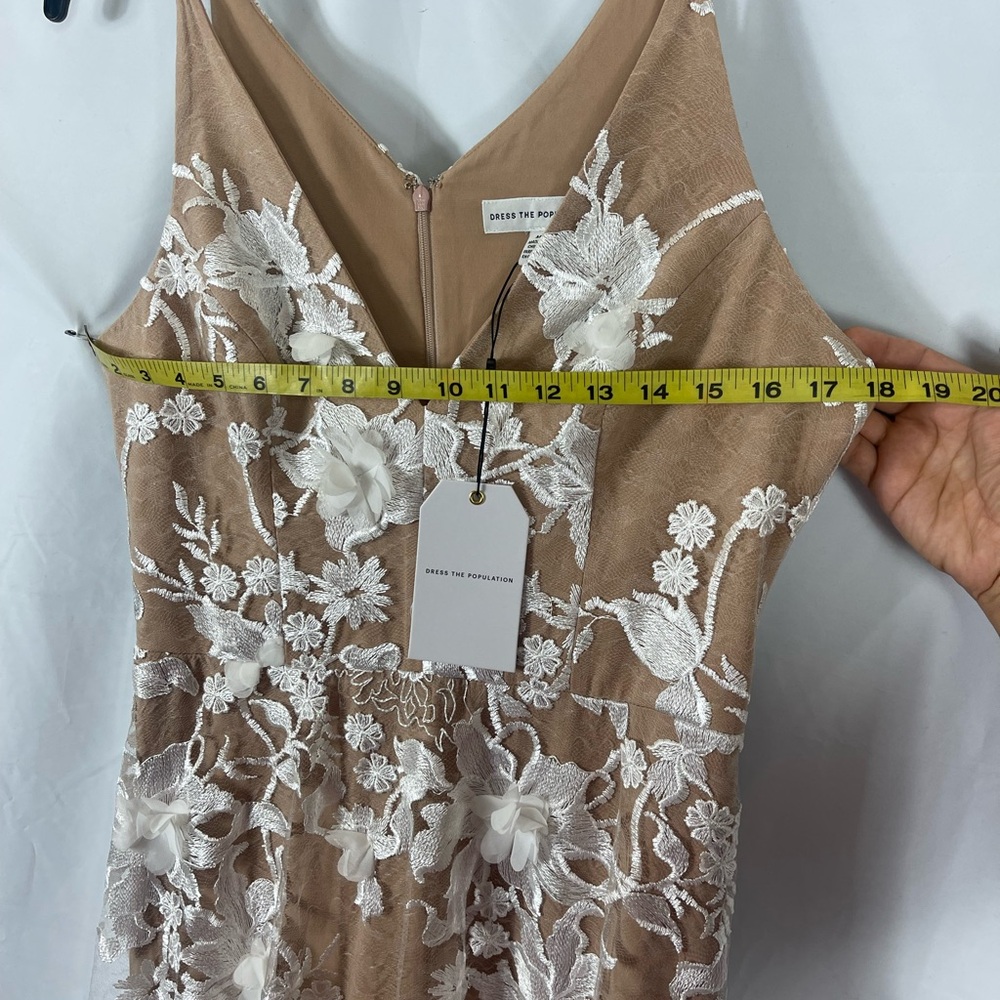 Dress The Population - Sidney Dress - White/Nude color - Picture 5 of 11